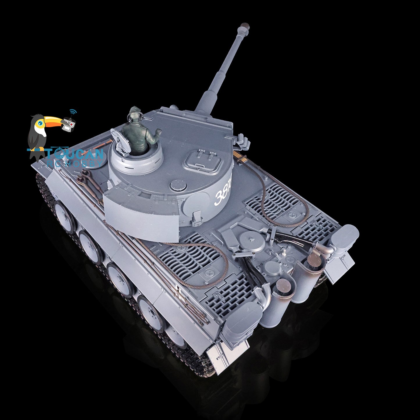 Henglong 1/16 7.0 Plastic Tiger I RTR RC Tank Radio Control Military Vehicle 3818 W Infrared Combating System