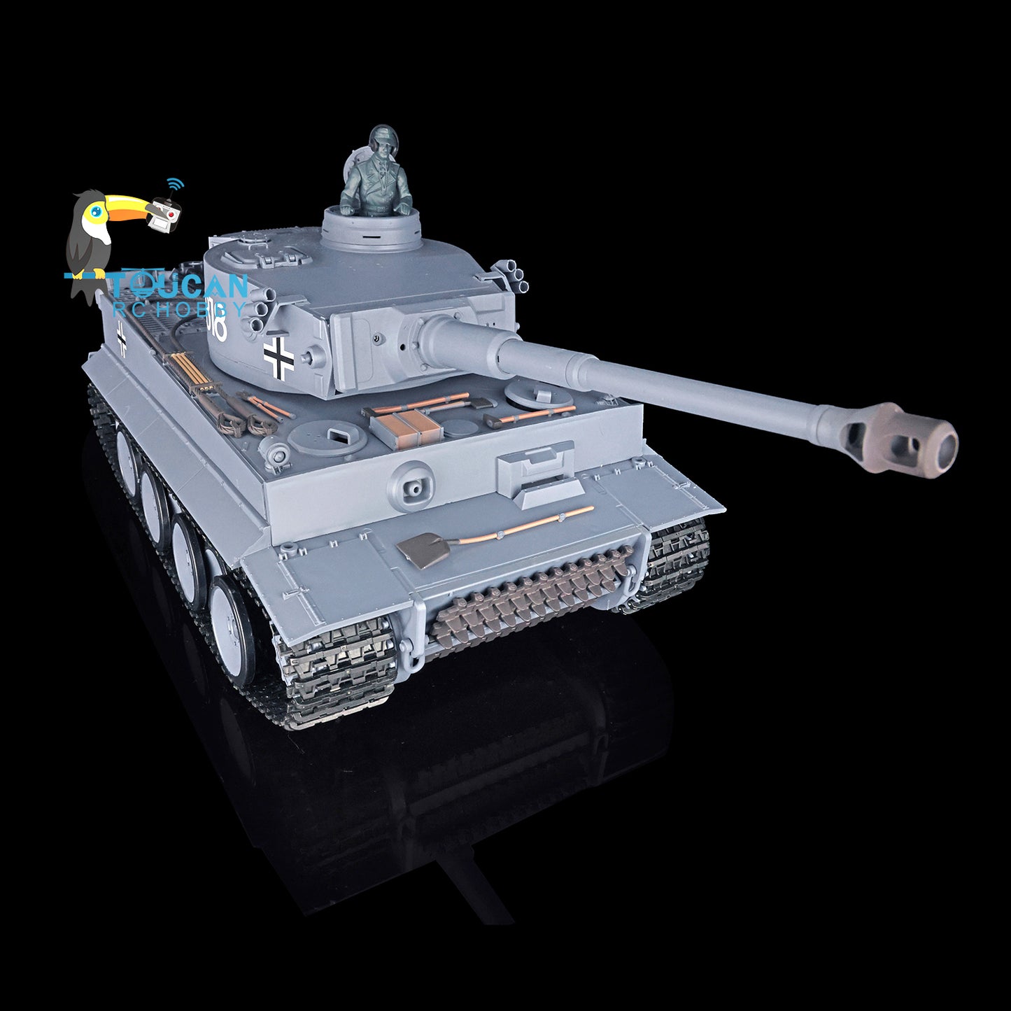 2.4Ghz Henglong 1/16 7.0 Plastic German Tiger I 3818/German Panther V 3819 RTR RC Tank 360 Degree Turret Rotation Infrared Combating System