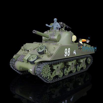 7.0 Henglong 1/16 Plastic RC Tank 3898 M4A3 Sherman Barrel Recoil Lifting Idle Smoke 360 Degree Turret Infrared Combat System BB Shooting Vehicle