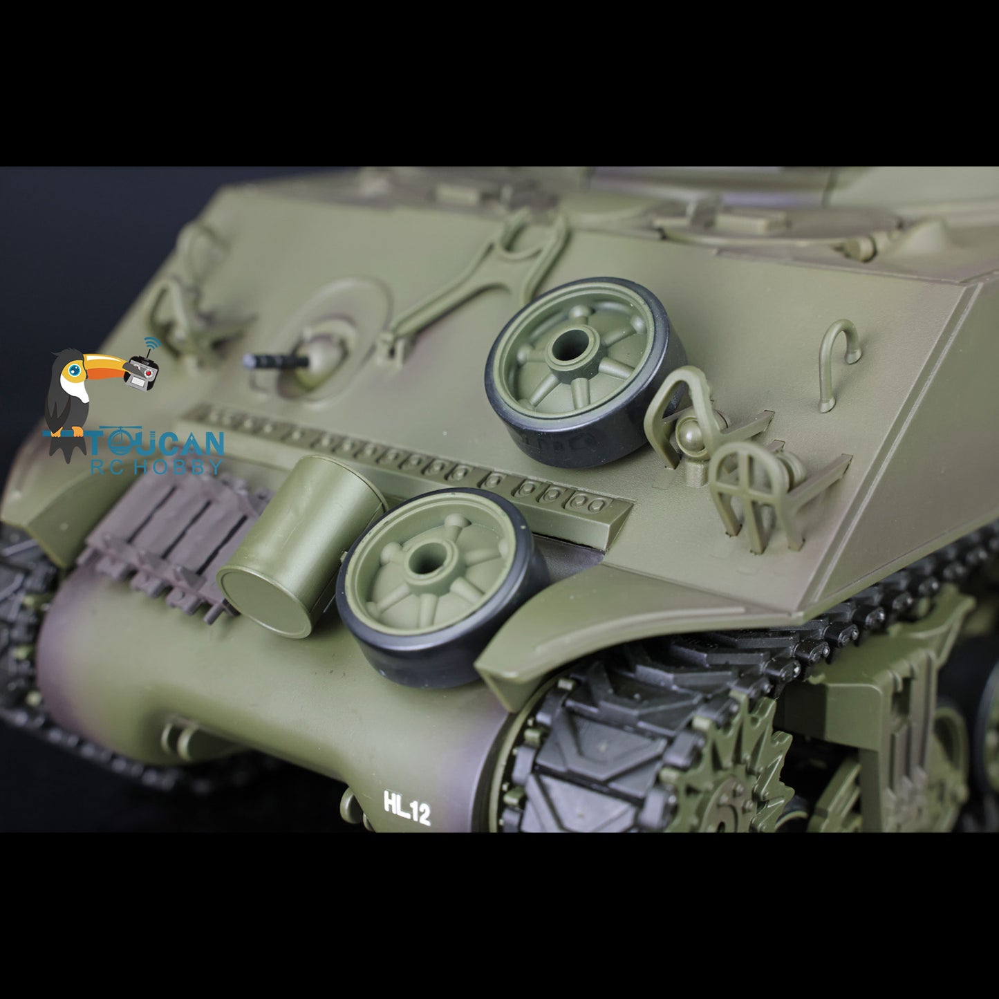 7.0 Henglong 1/16 Plastic RC Tank 3898 M4A3 Sherman Barrel Recoil Lifting Idle Smoke 360 Degree Turret Infrared Combat System BB Shooting Vehicle