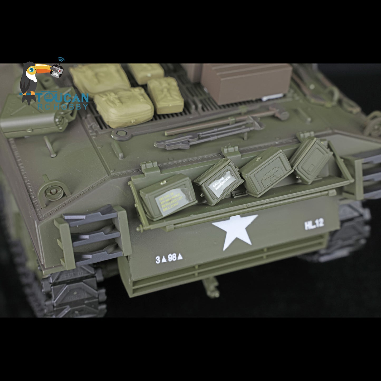 7.0 Henglong 1/16 Plastic RC Tank 3898 M4A3 Sherman Barrel Recoil Lifting Idle Smoke 360 Degree Turret Infrared Combat System BB Shooting Vehicle