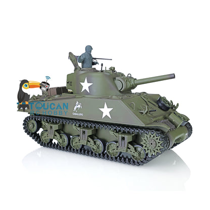 2.4G Henglong 1/16 Scale 7.0 Plastic M4A3 Sherman RTR RC Tank 3898 Radio Control 360 Degree Turret Rotation Infrared Combating System