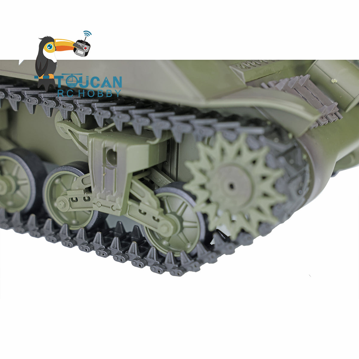 Henglong 1/16 TK7.0 Plastic USA M4A3 Sherman 3898 RTR RC Tank 360 Degrees Turret BB IR Barrel Recoil Smoke Metal Barrel Steel Gearbox