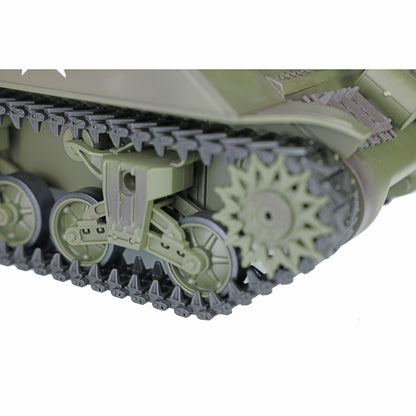 US Stock 2.4Ghz Henglong 1/16 Scale 7.0 Plastic Version M4A3 Sherman 3898 RTR RC Tank Model BB IR Smoke 340 Degree Turret Metal Barrel