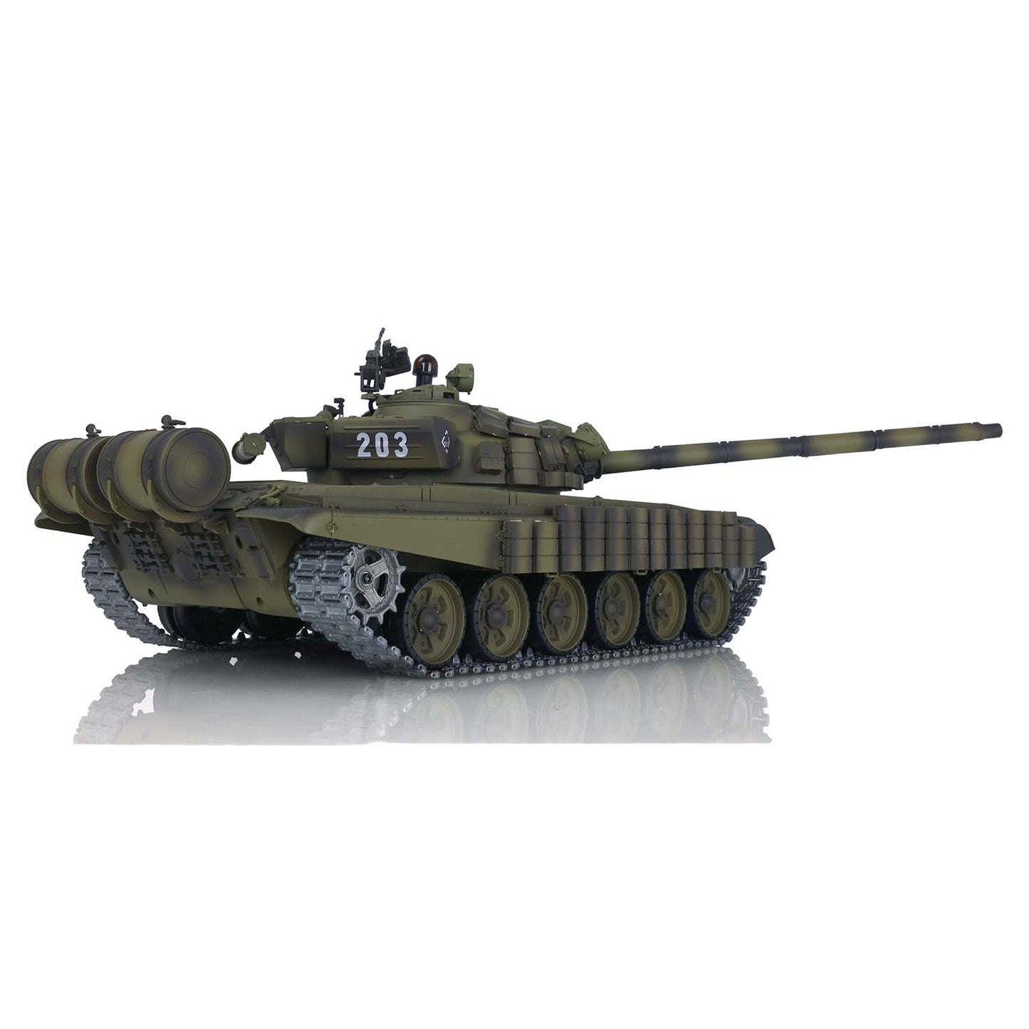 7.0 Henglong 1/16 Scale T72 3939 RTR RC Tank Armored Vehicle Model BB IR Smoke 360 Degree Turret Metal Tracks Drive Idler Wheels