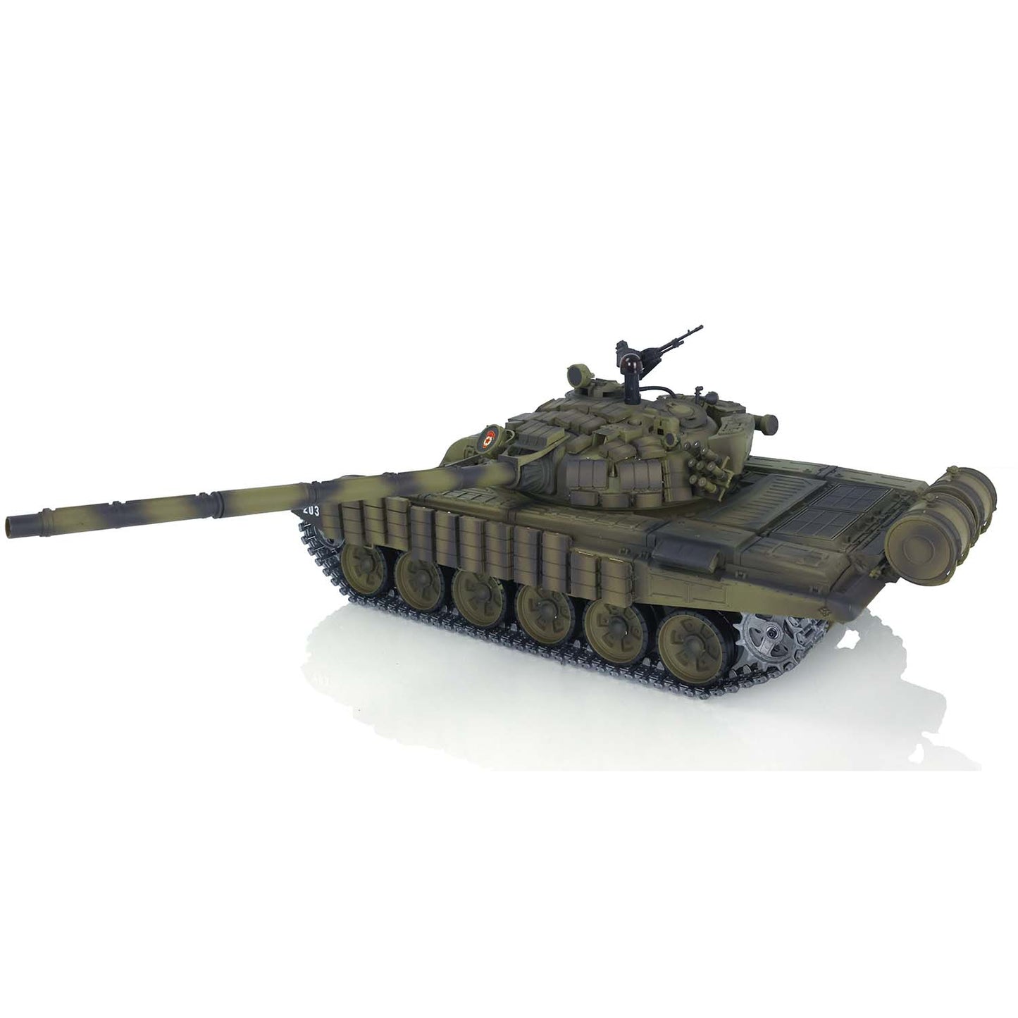 7.0 Henglong 1/16 Scale T72 3939 RTR RC Tank Armored Vehicle Model BB IR Smoke 360 Degree Turret Metal Tracks Drive Idler Wheels