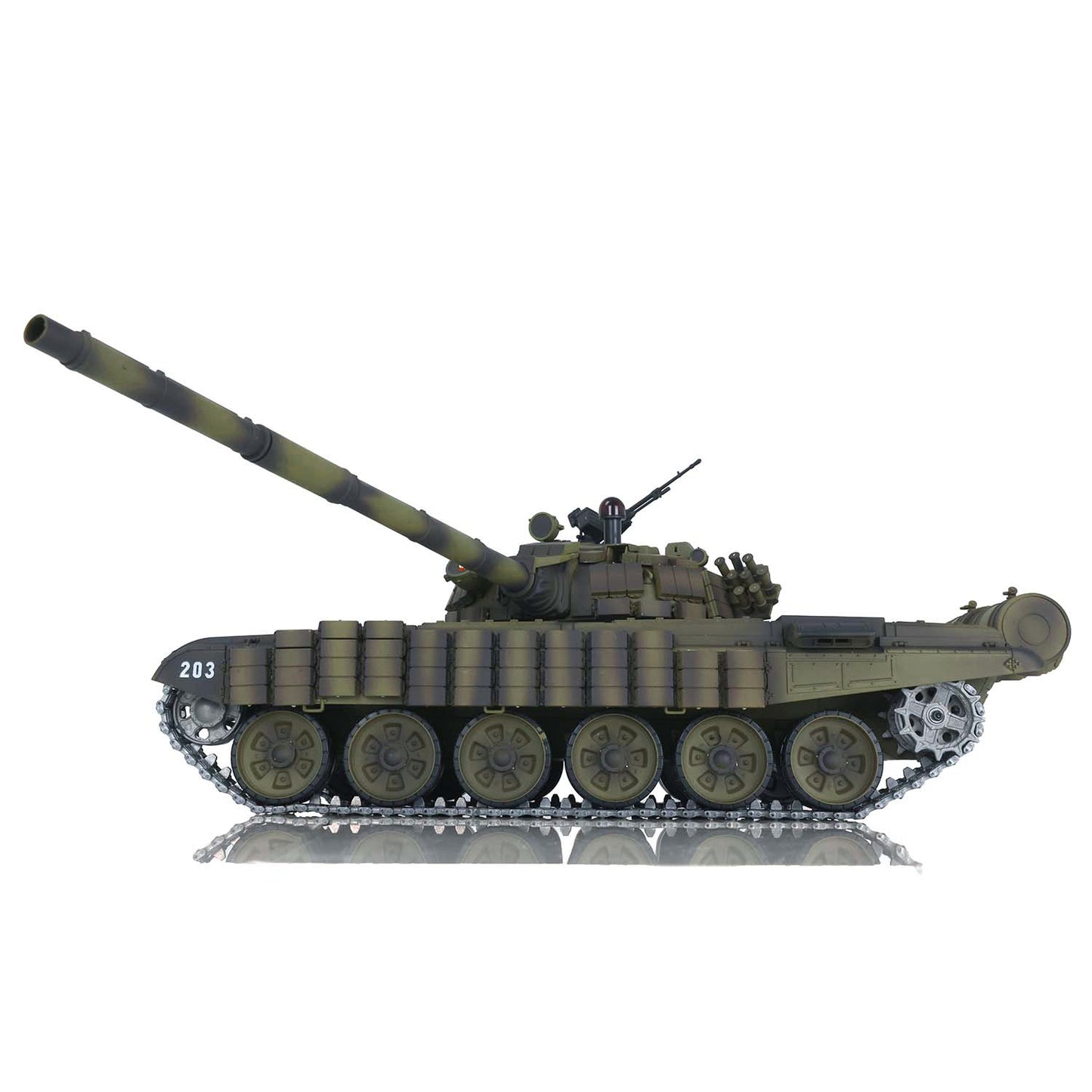 TK7.0 Heng Long 1/16 Scale 3939 T72 RC Tank BB IR Smoke Armor Set Sound Light Metal Drive Idler Wheels Gearbox