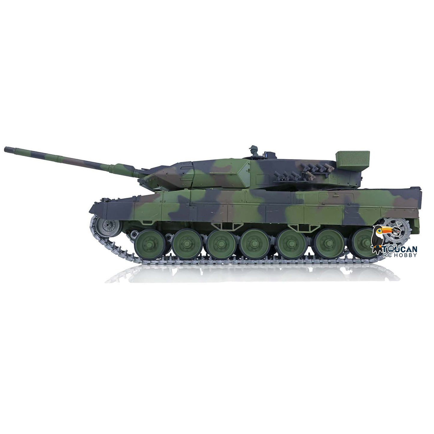Henglong 1/16 7.0 Upgraded Ver German Leopard2A6 3889 RTR RC Tank Model IR BB Smoke Sound Steel Gearbox Metal Tracks Drive Idler Wheels