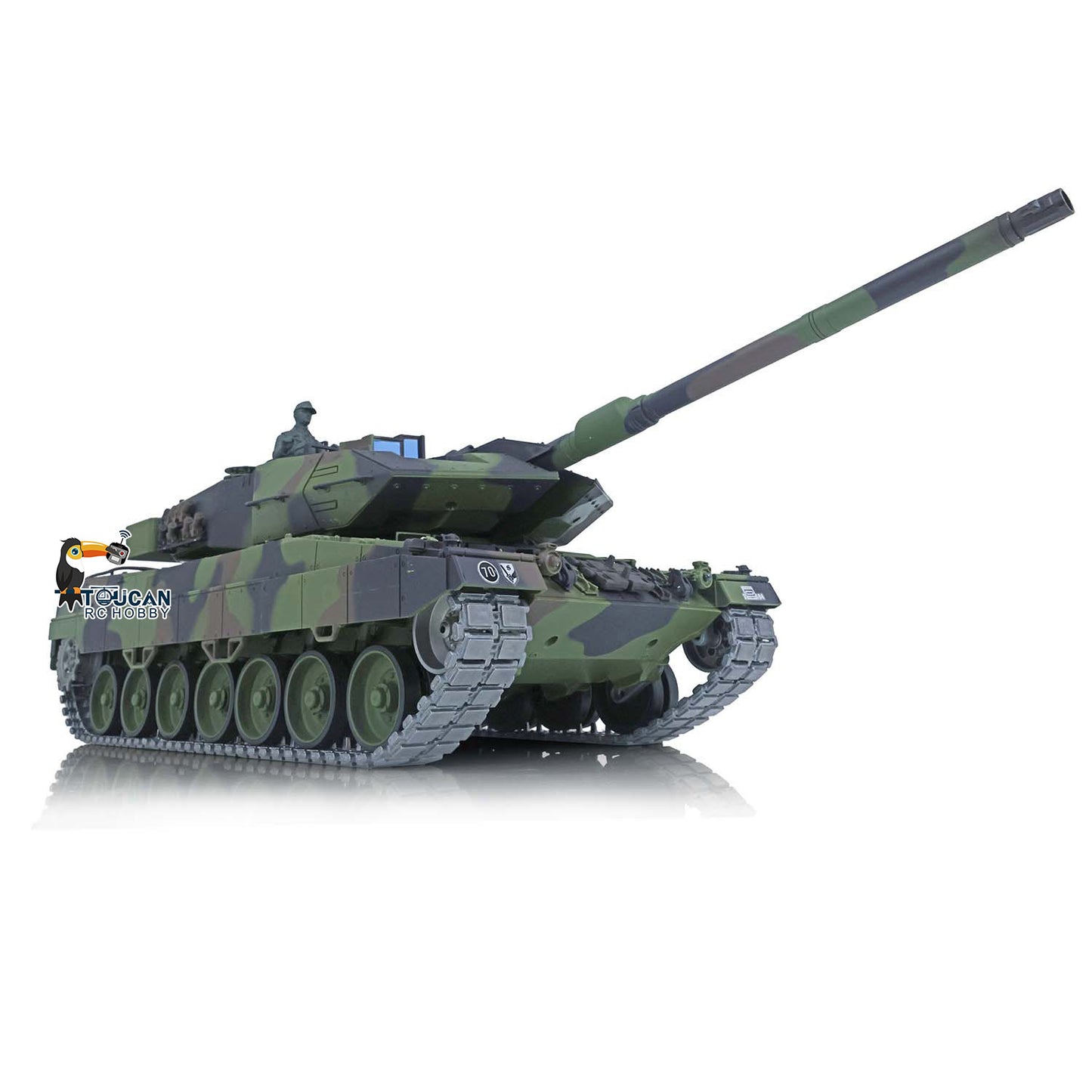 Henglong 2.4G 1/16 7.0 German King Tiger 3888A/German Leopard2A6 3889 RC Tank Metal Track Barrel Recoil Infrared Combating System