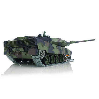 2.4G Henglong 1/16 7.0 Upgrade FPV Leopard2A6 RC Tank 3889 360 Degree Barrel Recoil Smoke BB IR Unit Sound Metal Tracks Sprocket Wheels Gearbox