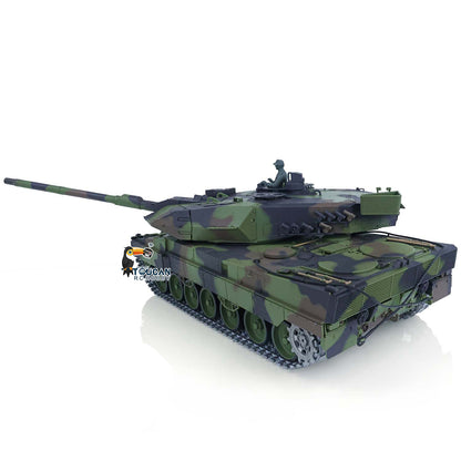 Henglong 1/16 7.0 Upgraded Ver German Leopard2A6 3889 RTR RC Tank Model IR BB Smoke Sound Steel Gearbox Metal Tracks Drive Idler Wheels