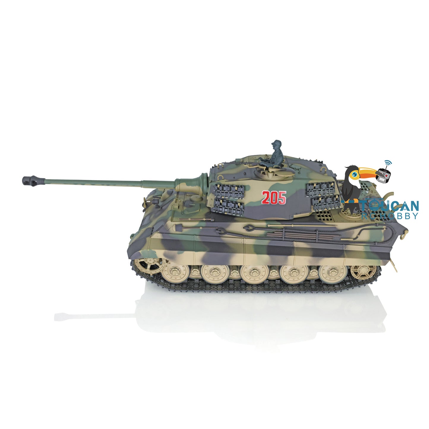 Henglong 1/16 7.0 Plastic German King Tiger 3888A/Walker Bulldog 3839 Barrel Recoil RC Tank Model Radio Control  Infrared Combating System