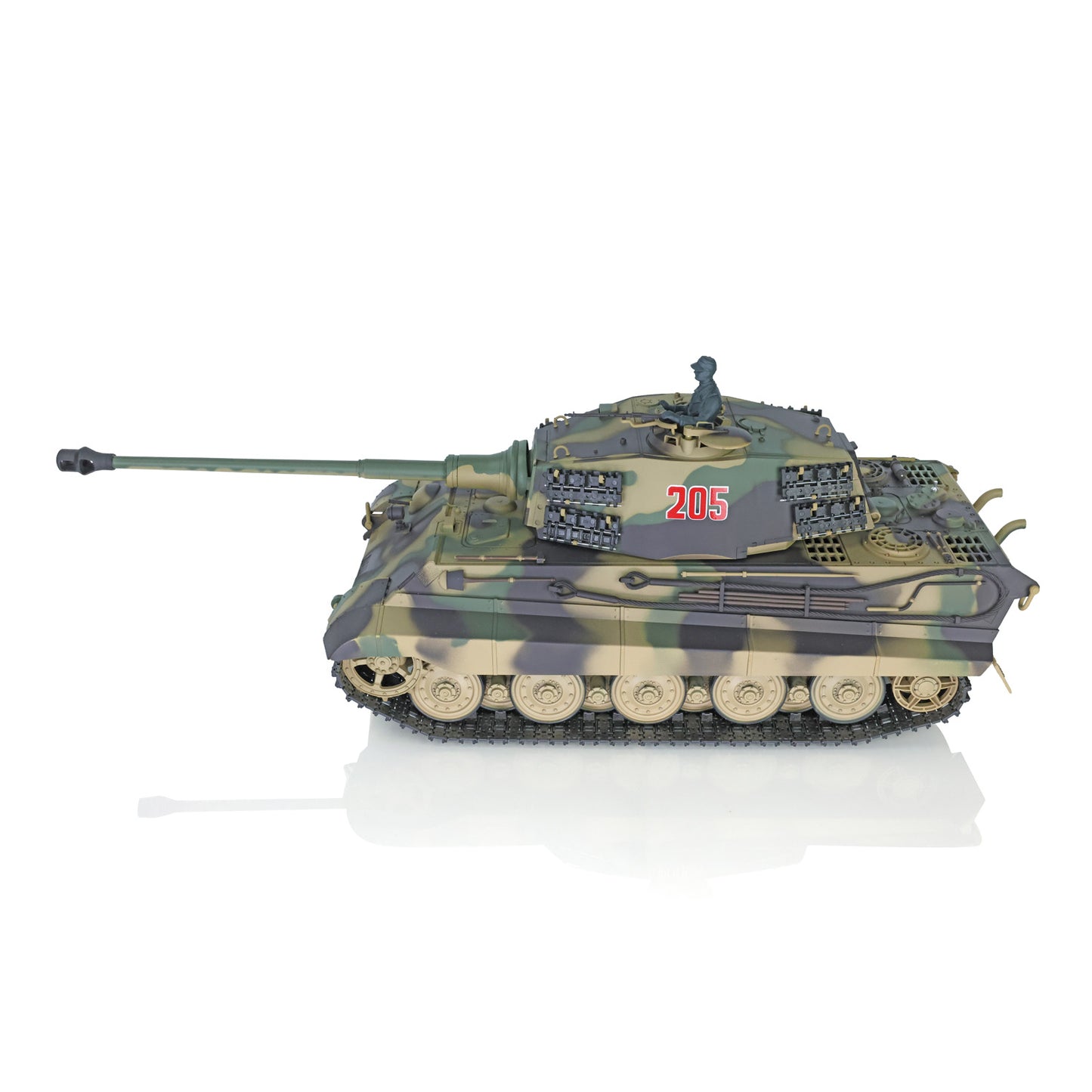 US Warehouse 2.4G Henglong 1/16 7.0 Plastic German King Tiger 3888A RTR RC Tank Model BB IR Smoke Sound Light Metal Barrel