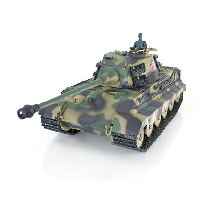 US Warehouse 2.4G Henglong 1/16 7.0 Plastic German King Tiger 3888A RTR RC Tank Model BB IR Smoke Sound Light Metal Barrel
