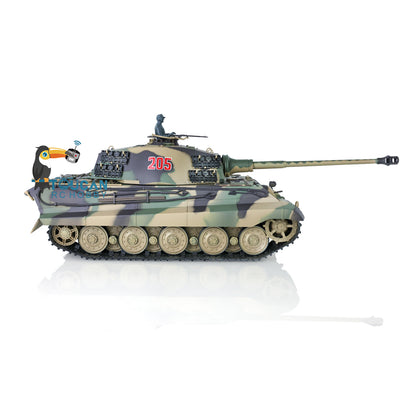 2.4G Henglong 1/16 Yellow 7.0 Plastic German King Tiger RTR RC Tank Model 3888A Radio Control Infrared Combating System Metal Barrel