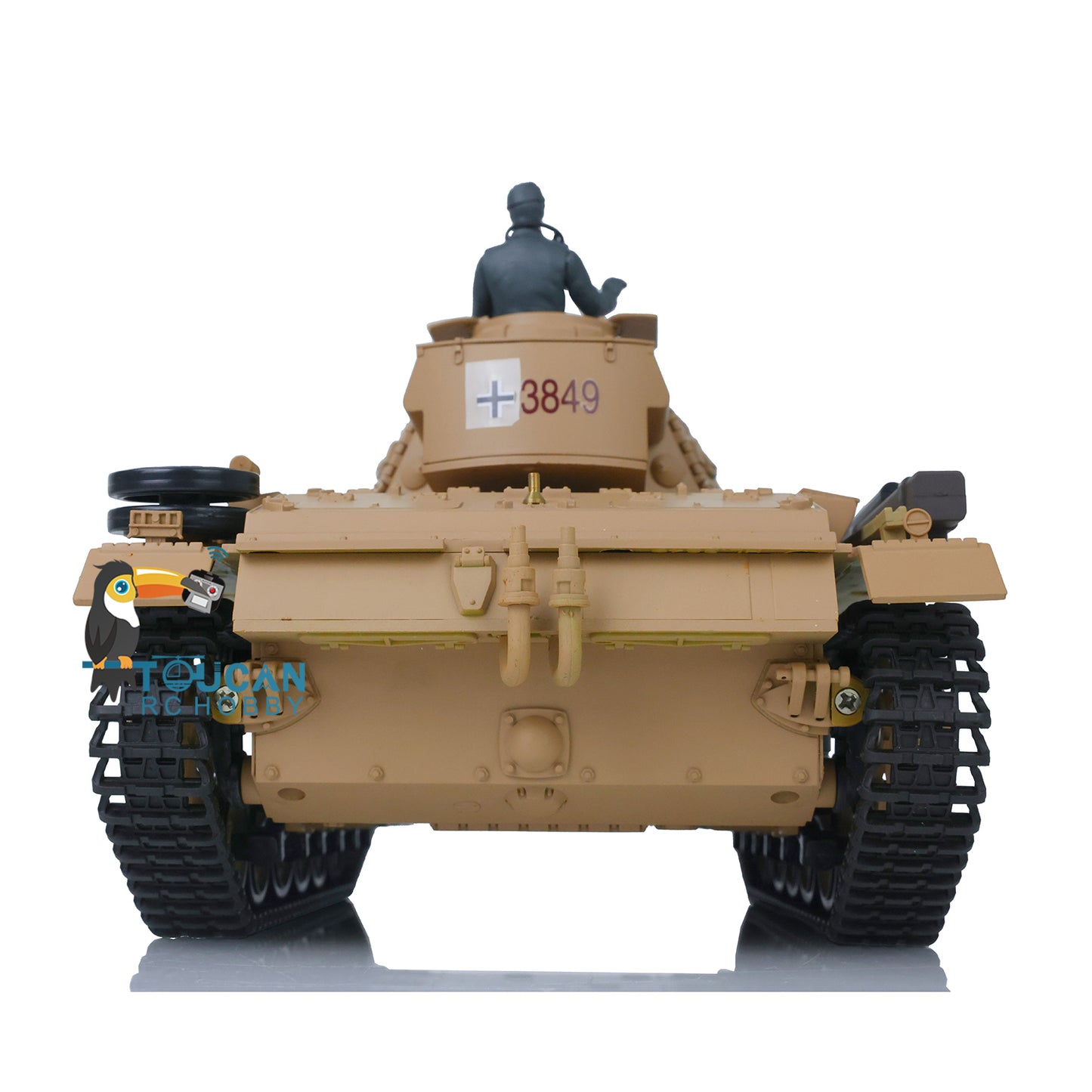 2.4G Henglong 1/16 Snow 7.0 Plastic German Panzer III H RTR RC Tank Model 3849 Metal Barrel Radio Control Vehicle Infrared Combating System