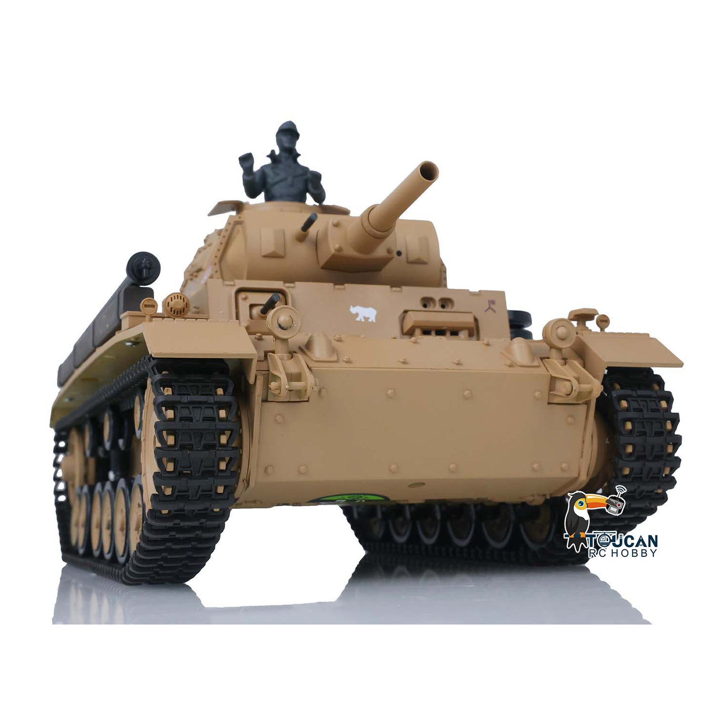 2.4G Henglong 1/16 Snow 7.0 Plastic German Panzer III H RTR RC Tank Model 3849 Metal Barrel Radio Control Vehicle Infrared Combating System