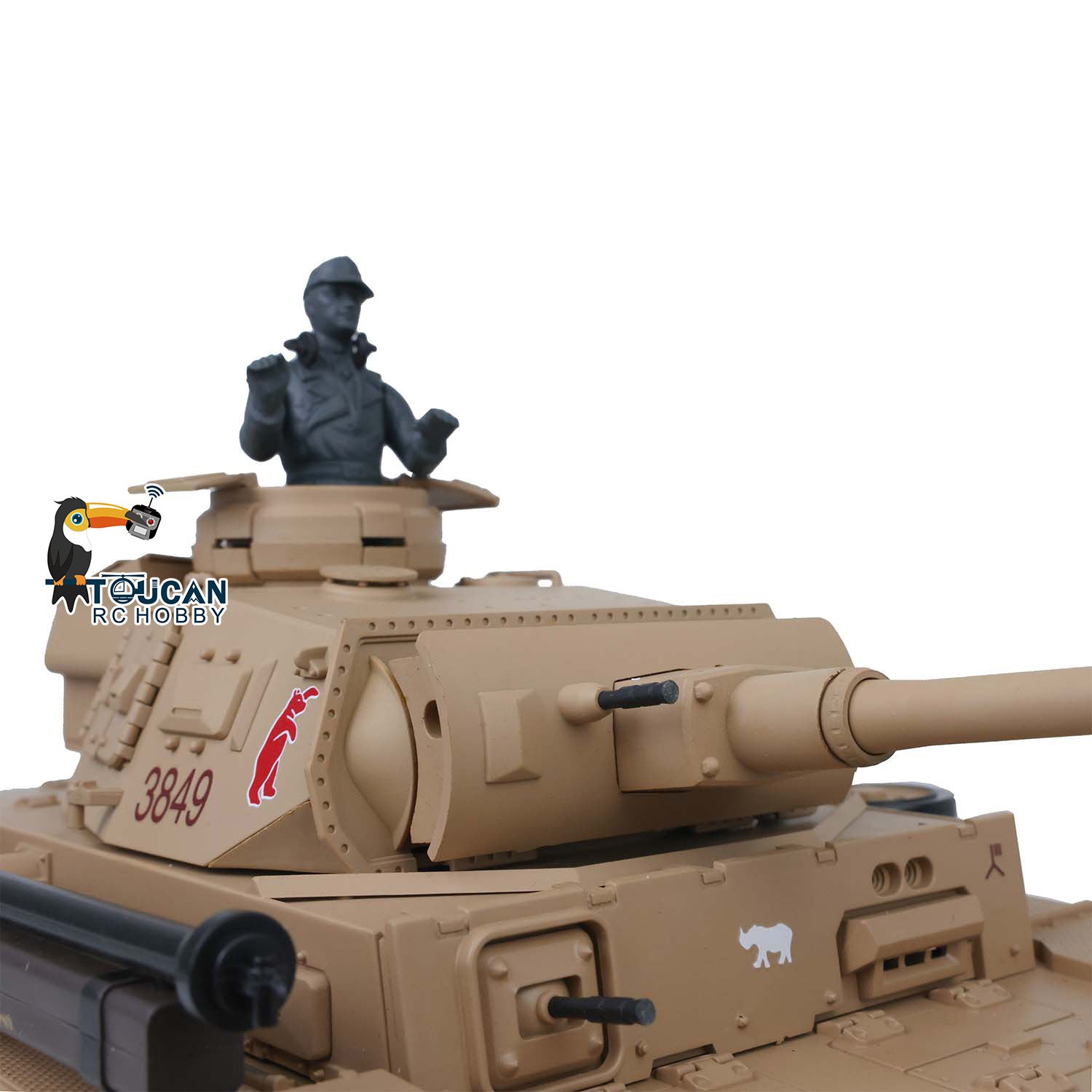Henglong 1/16 Plastic 7.0 3848 3849 Panzer III H L RC Tank with FPV 360 Degree Turret Infrared System BB Smoke