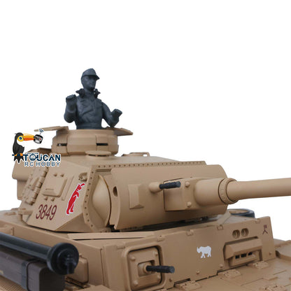 Henglong 1/16 Plastic 7.0 3848 3849 Panzer III H L RC Tank with FPV 360 Degree Turret Infrared System BB Smoke