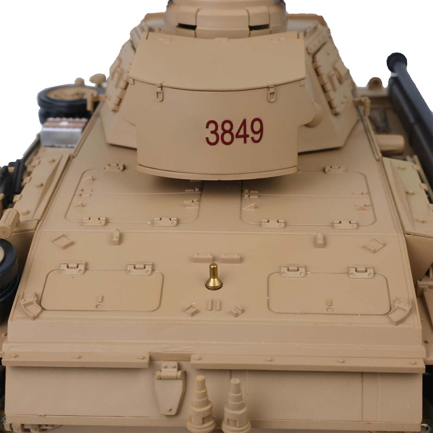 US Warehouse 2.4G Henglong 1/16 7.0 Plastic 3849 German Panzer III H RTR RC Tank Model BB IR Smoke Sounds Lights Metal Barrel