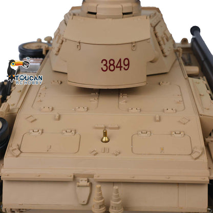 Henglong 1/16 Plastic 7.0 3848 3849 Panzer III H L RC Tank with FPV 360 Degree Turret Infrared System BB Smoke Steel Driving Gearbox Metal Barrel