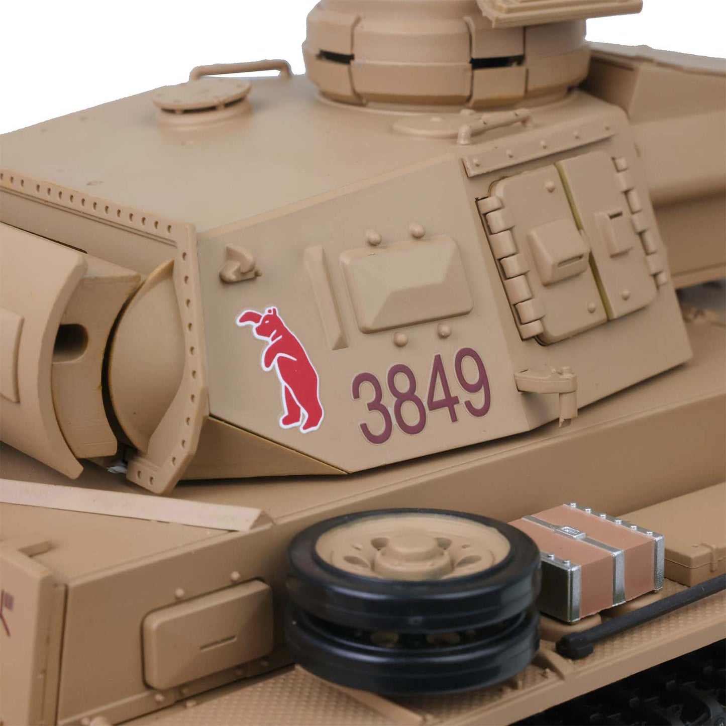 US Warehouse 2.4G Henglong 1/16 7.0 Plastic 3849 German Panzer III H RTR RC Tank Model BB IR Smoke Sounds Lights Metal Barrel