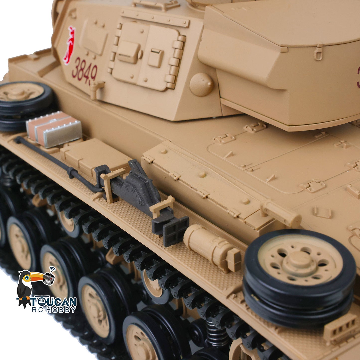 Henglong 1/16 Plastic 7.0 3848 3849 Panzer III H L RC Tank with FPV 360 Degree Turret Infrared System BB Smoke