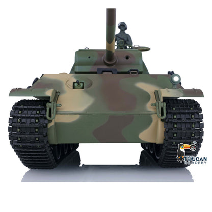 2.4G Henglong 1/16 7.0 Plastic German Panther G RTR RC Tank Model 3879 BB Smoke Infrared Combating Unit Smoke Light Sound 340 Degree Turret Metal Barrel