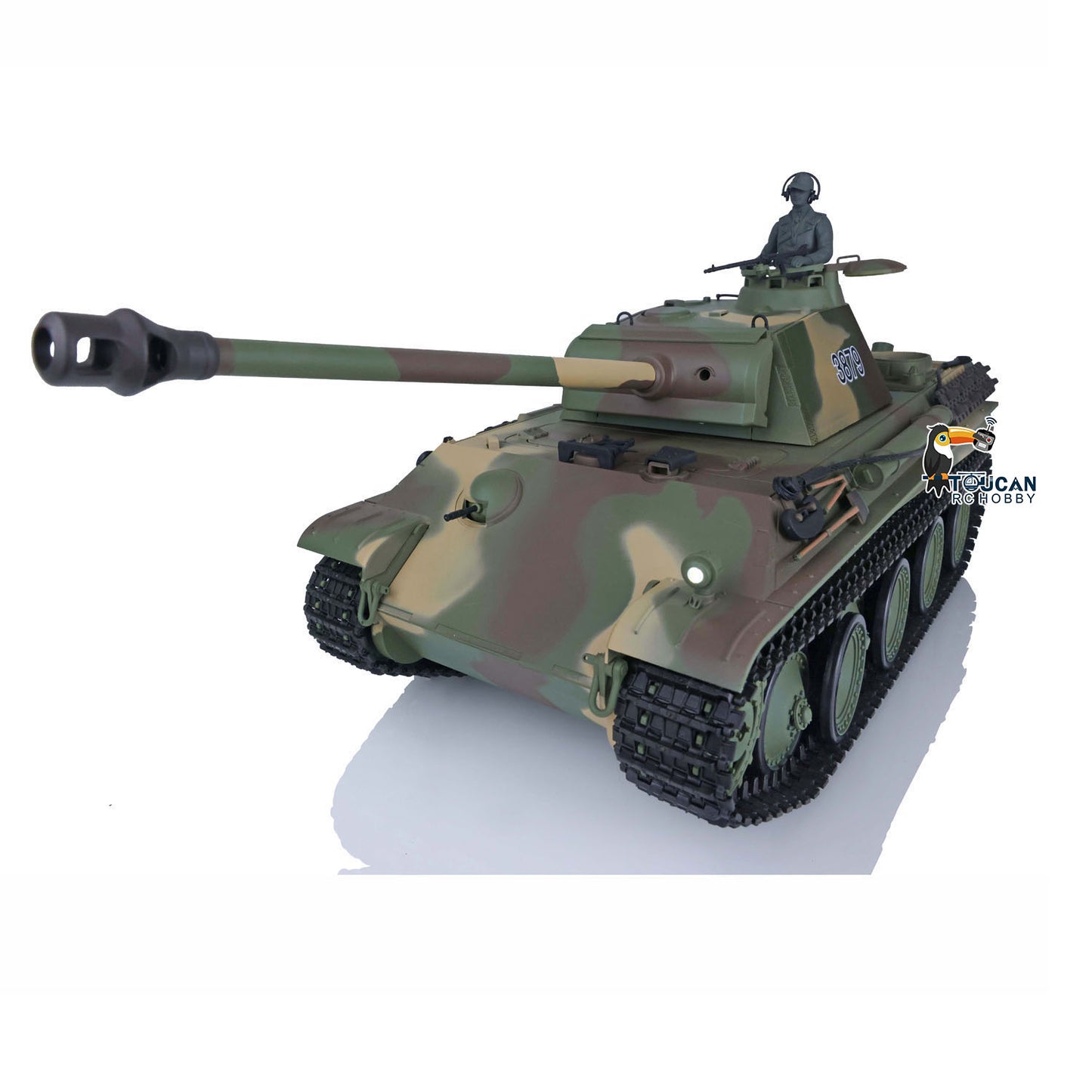 Henglong 1/16 Scale 7.0 Plastic German Panther G/Soviet KV-1 RTR RC Tank 3879 360 Degree Turret Rotation Infrared Combating System Metal Barrel