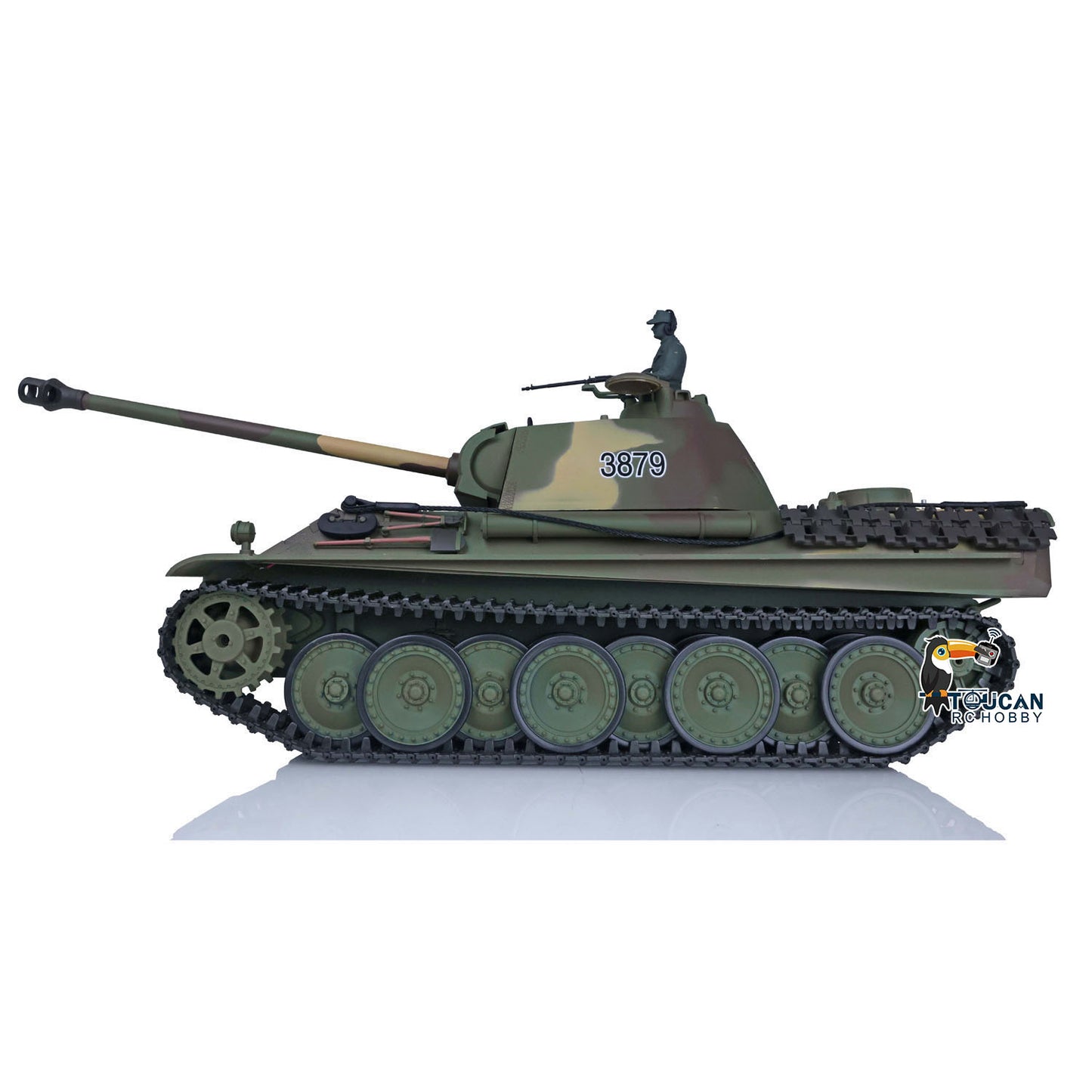 Henglong 1/16 TK7.0 Plastic German Panther G 3879 RTR RC Tank Model with BB Unit Infrared Combat Smoke Light Sound Metal Barrel