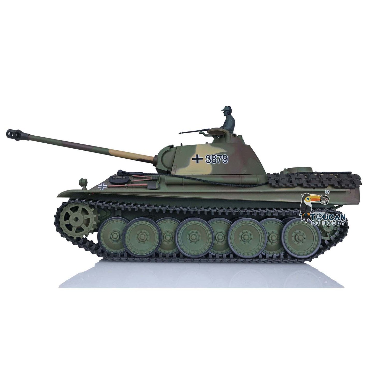 Henglong 1/16 7.0 Plastic FPV Panther G/KV-1 RC Tank 3879/3878 FPV 360 Degree Turret Metal Barrel Steel Gearbox Infrared Combating System