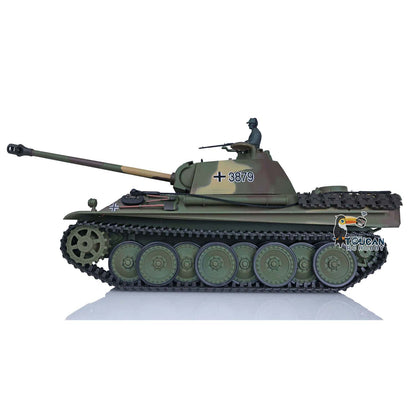 Henglong 1/16 7.0 Plastic FPV Panther G/KV-1 RC Tank 3879/3878 FPV 360 Degree Turret Metal Barrel Steel Gearbox Infrared Combating System