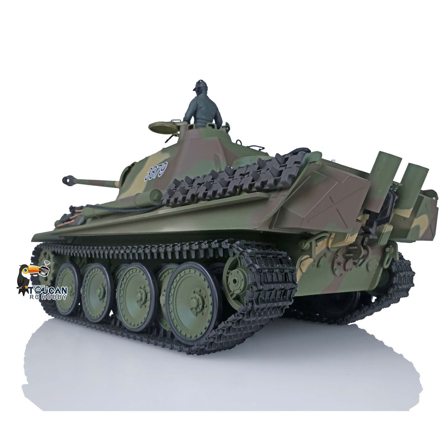 Henglong 1/16 7.0 Panther G Soviet KV-1 Plastic RC Tank 3879 3878 Model FPV 360 Degree Turret Metal Barrel Steel Gearbox BB Infrared Combating System Smoke