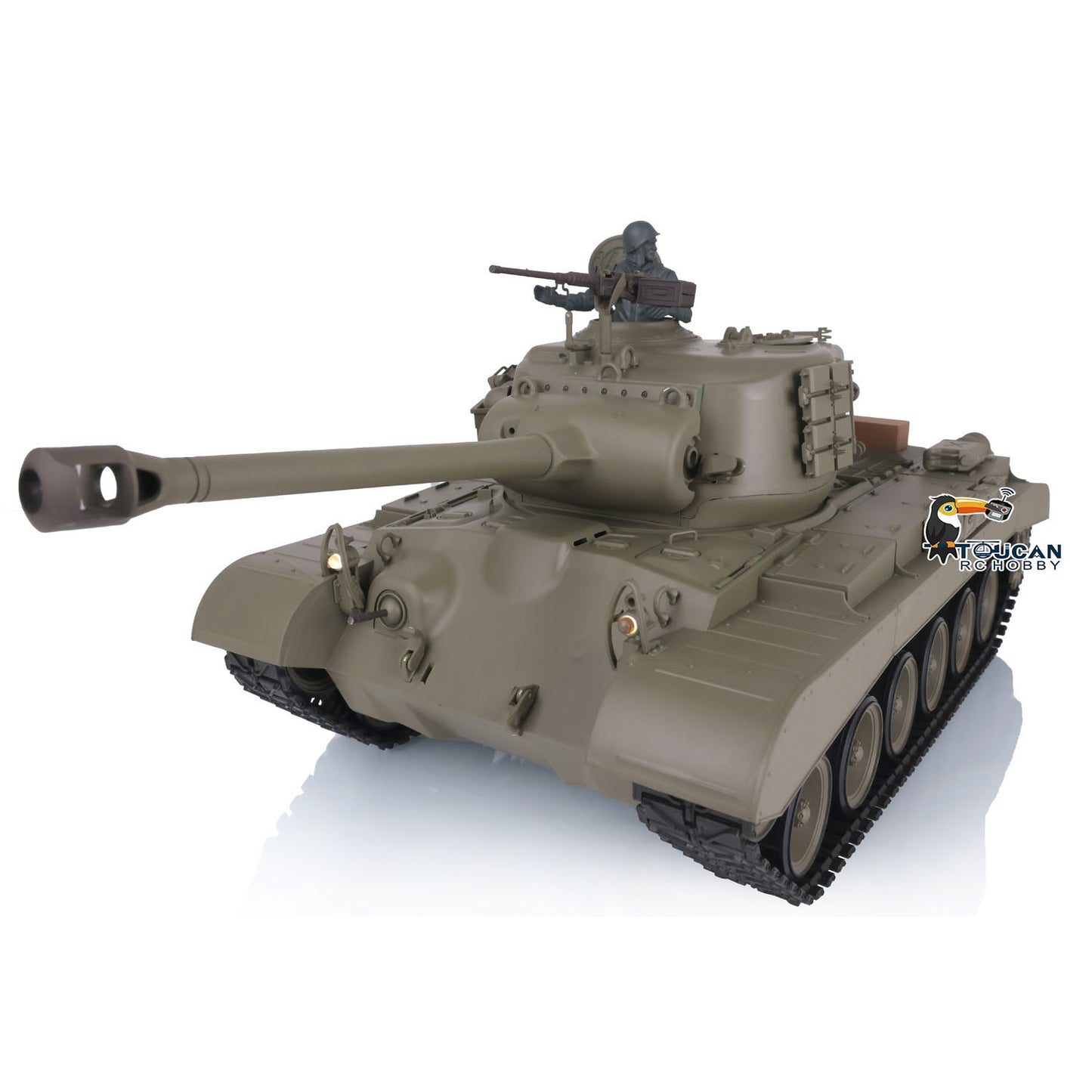 Henglong FPV 1/16 7.0 M26 RTR RC Tank 3838 Metal Steel Driving Gearbox 360 Degree Turret Rotation Infrared Combating System