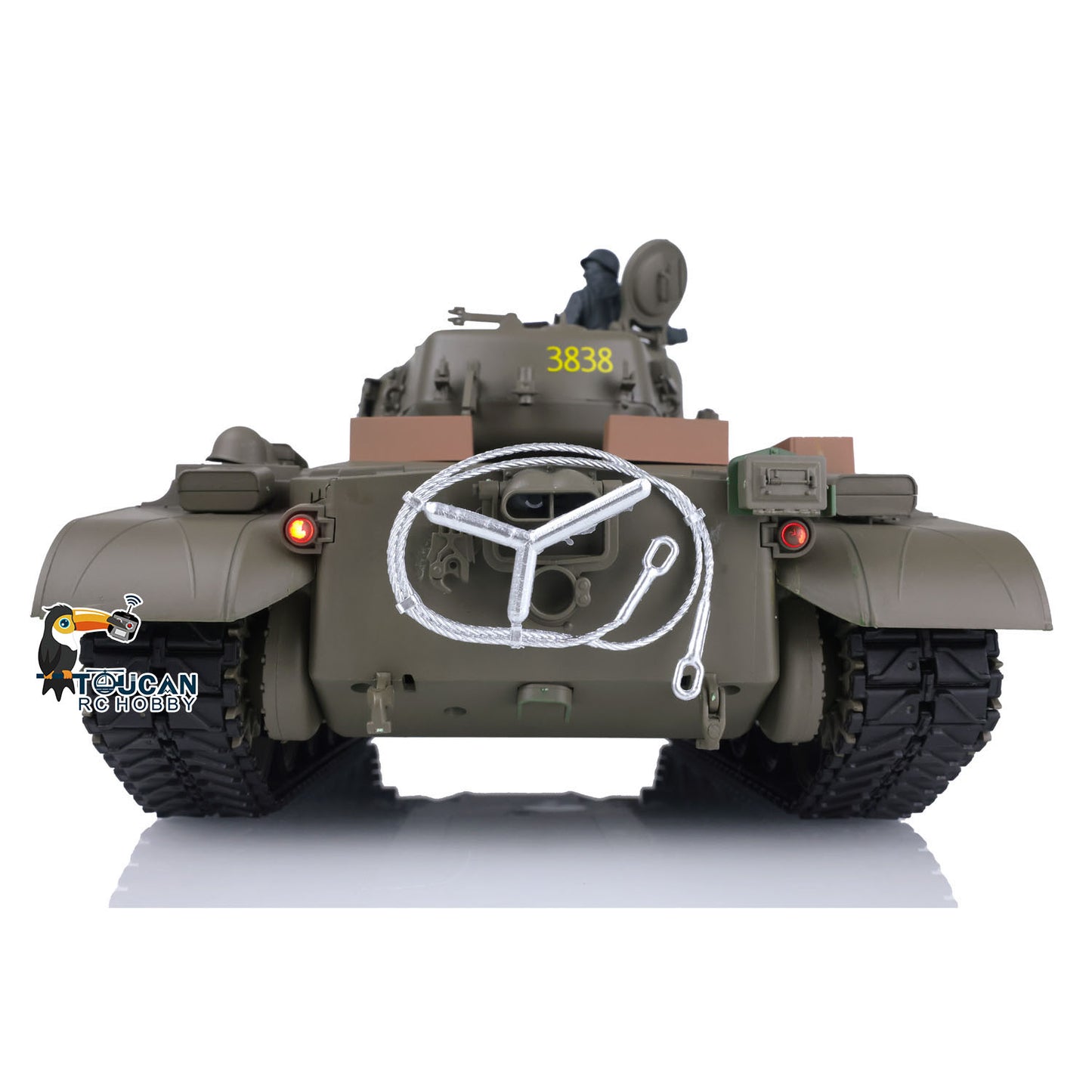 Henglong FPV 1/16 7.0 M26 RTR RC Tank 3838 Metal Steel Driving Gearbox 360 Degree Turret Rotation Infrared Combating System