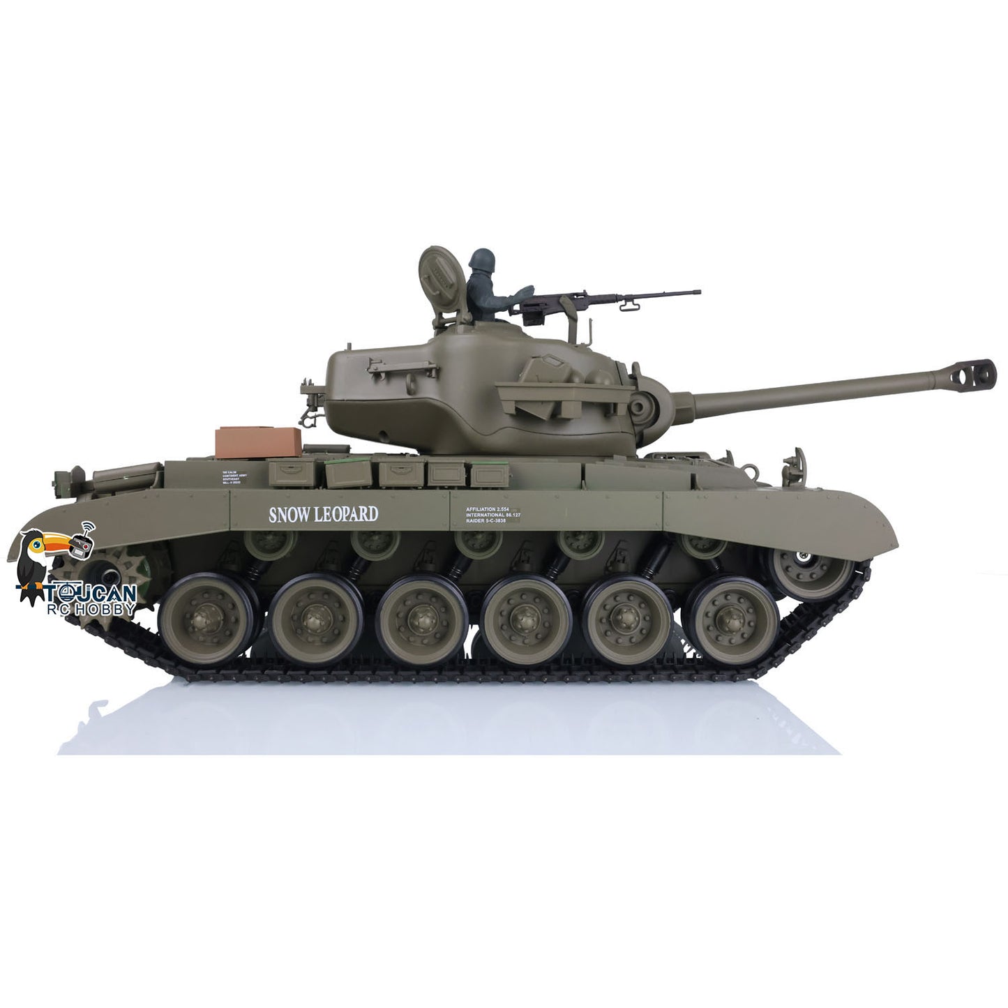 2.4Ghz Henglong 1/16 7.0 Plastic RTR RC Tank USA M26 Pershing 3838 /Walker Bulldog M41A3 3839 360 Degree Turret Rotation Infrared Combating System
