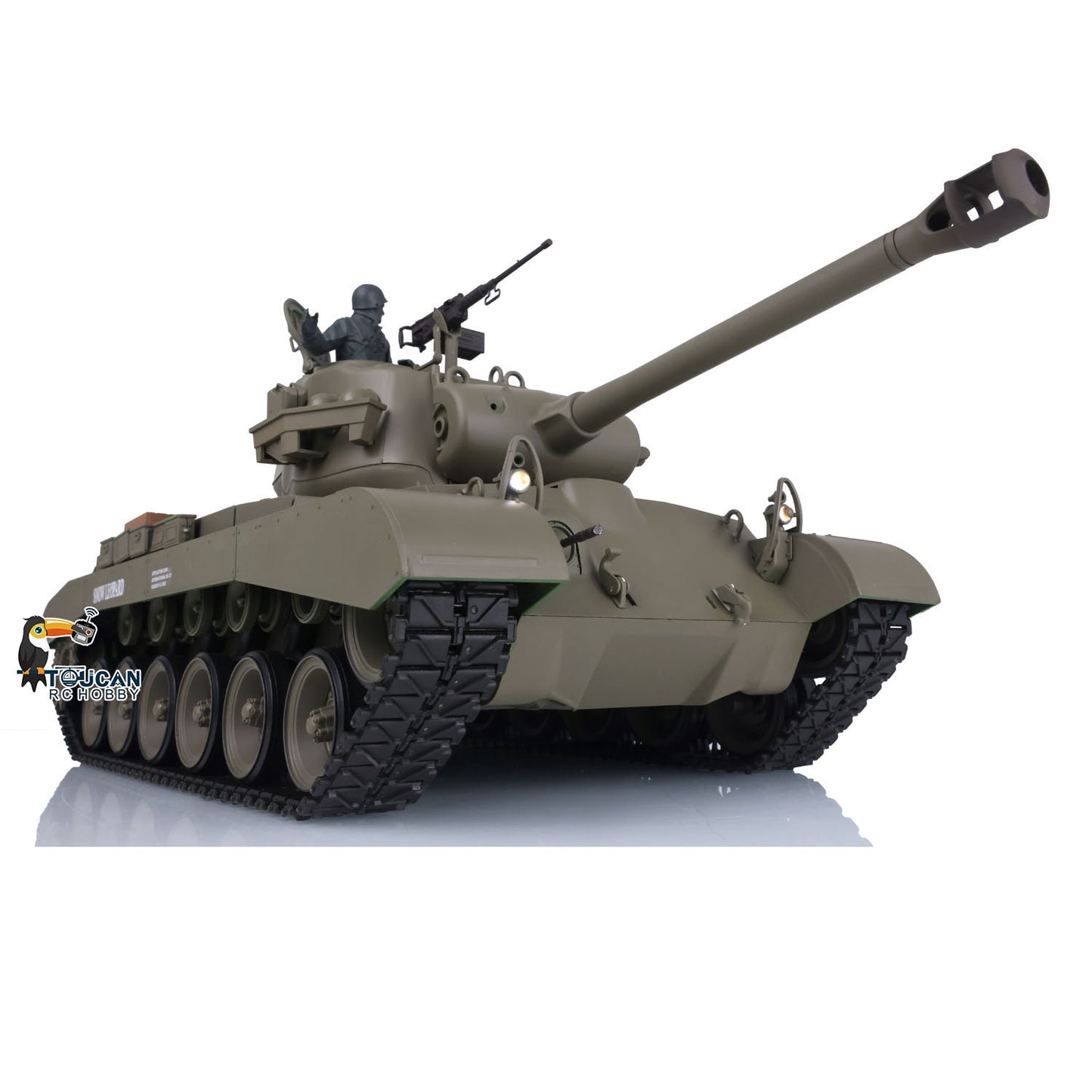 Henglong FPV 1/16 7.0 M26 RTR RC Tank 3838 Metal Steel Driving Gearbox 360 Degree Turret Rotation Infrared Combating System