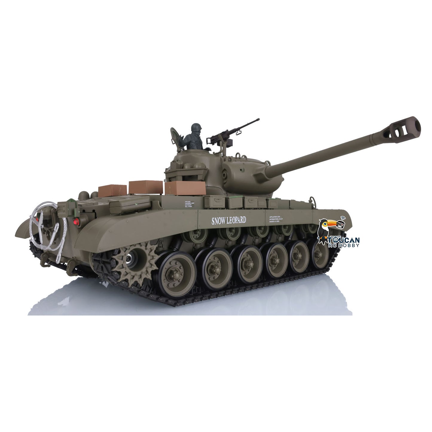 Henglong FPV 1/16 7.0 M26 RTR RC Tank 3838 Metal Steel Driving Gearbox 360 Degree Turret Rotation Infrared Combating System