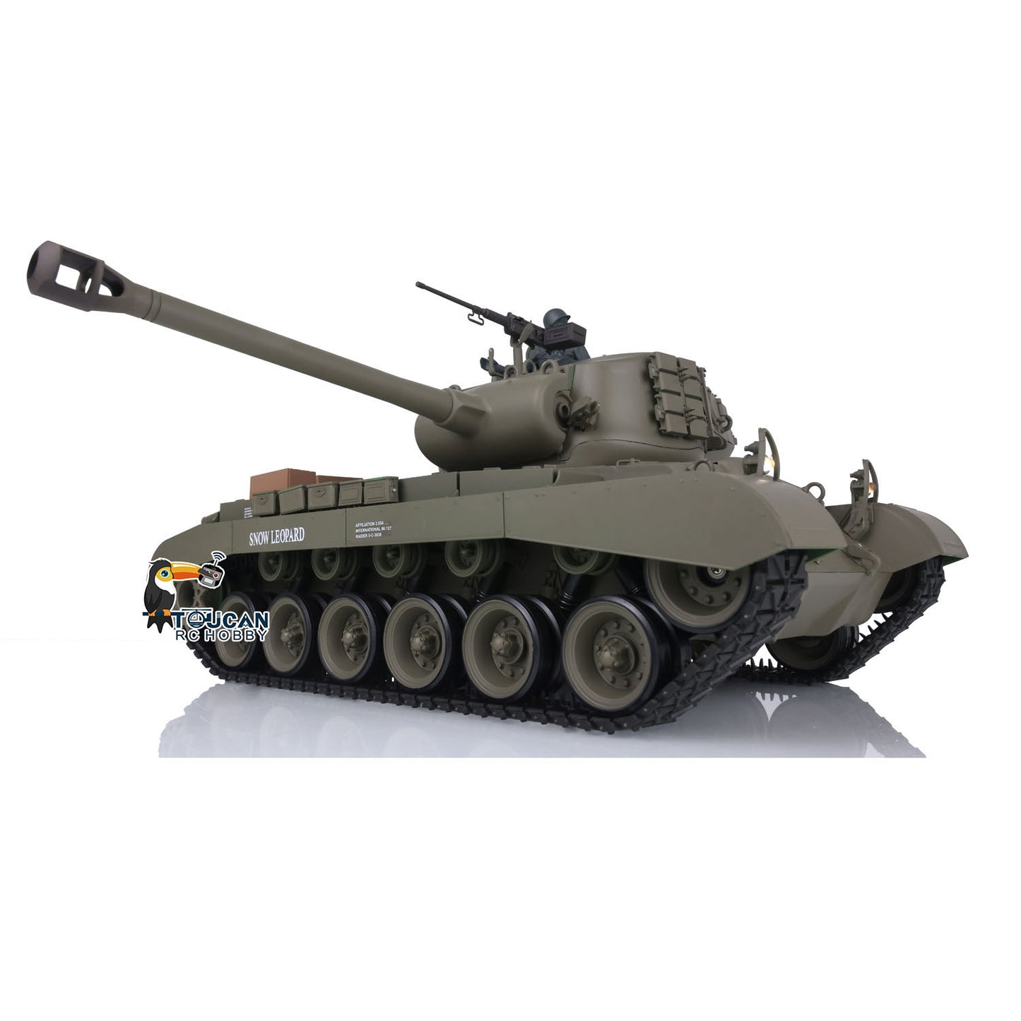 Henglong FPV 1/16 7.0 M26 RTR RC Tank 3838 Metal Steel Driving Gearbox 360 Degree Turret Rotation Infrared Combating System
