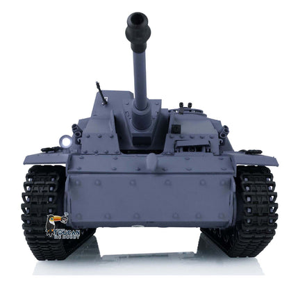 2.4G Henglong 1/16 Radio Control Tank Model 7.0 3868 Plastic German Stug III RTR RC Tank Model w/ Engine Sound Smoking Gearbox Gift for