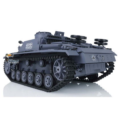 2.4G Henglong 1/16 Scale 7.0 Plastic German Stug III RTR RC Tank Model 3868 Remote Control Vehicle Metal Barrel Infrared Combating System