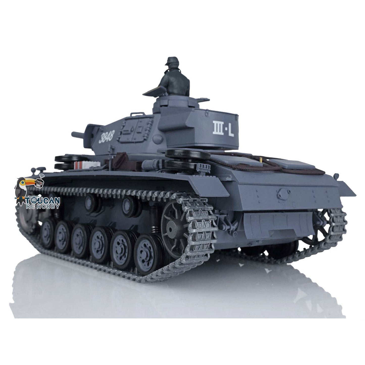 Henglong 1/16 Scale FPV 7.0 Upgraded Panzer III L RTR RC Tank Radio Control 3848 360 Degree Turret Rotation Infrared Combating System