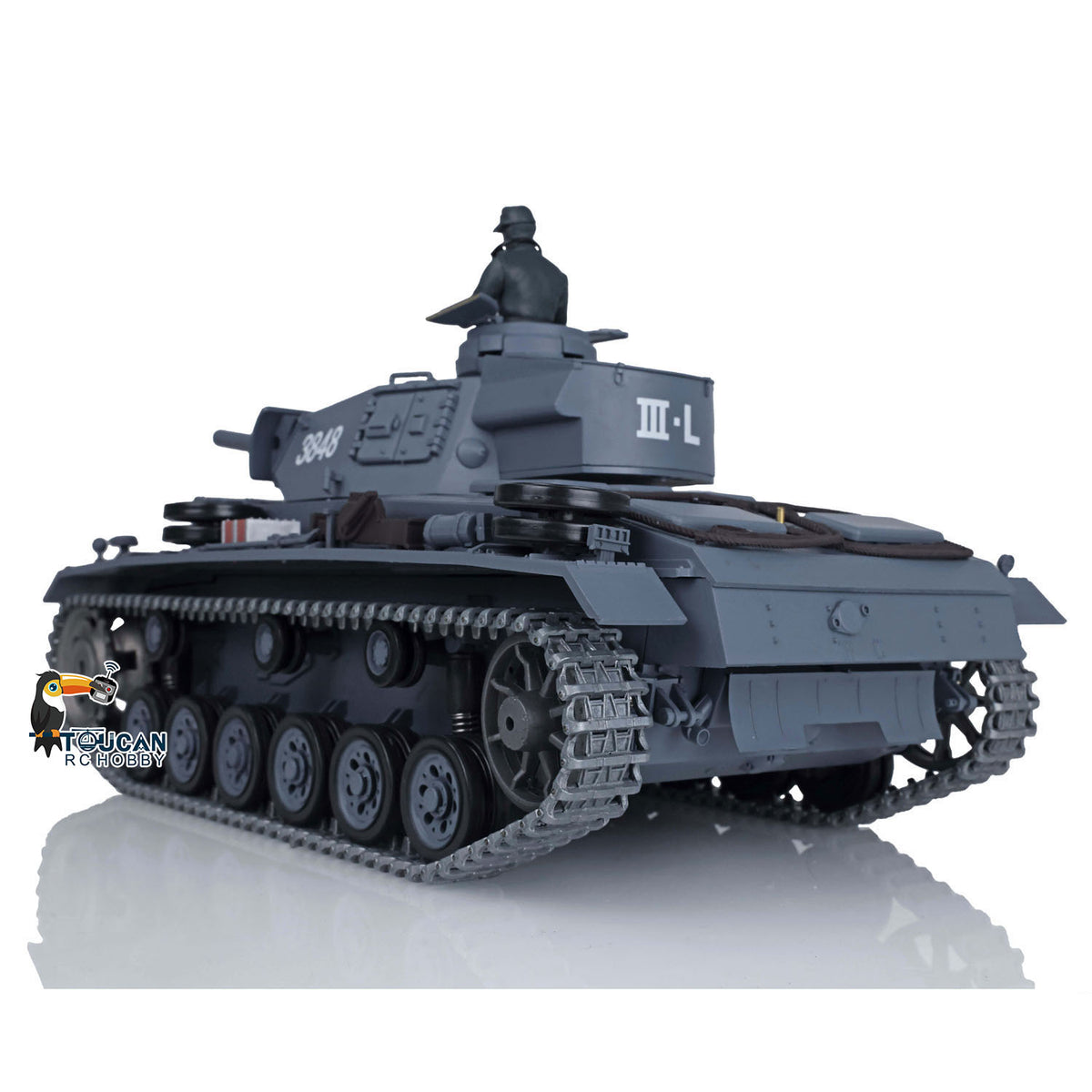 Henglong 2.4G 1/16 TK7.0 Promotion Panzer III L 3848 RTR RC Tank Smoke BB Infrared System Metal Sprockets Idlers Wheels Tracks Gearbox Barrel
