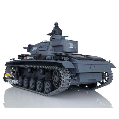 Henglong 2.4G 1/16 TK7.0 Promotion Panzer III L 3848 RTR RC Tank Smoke BB Infrared System Metal Sprockets Idlers Wheels Tracks Gearbox Barrel