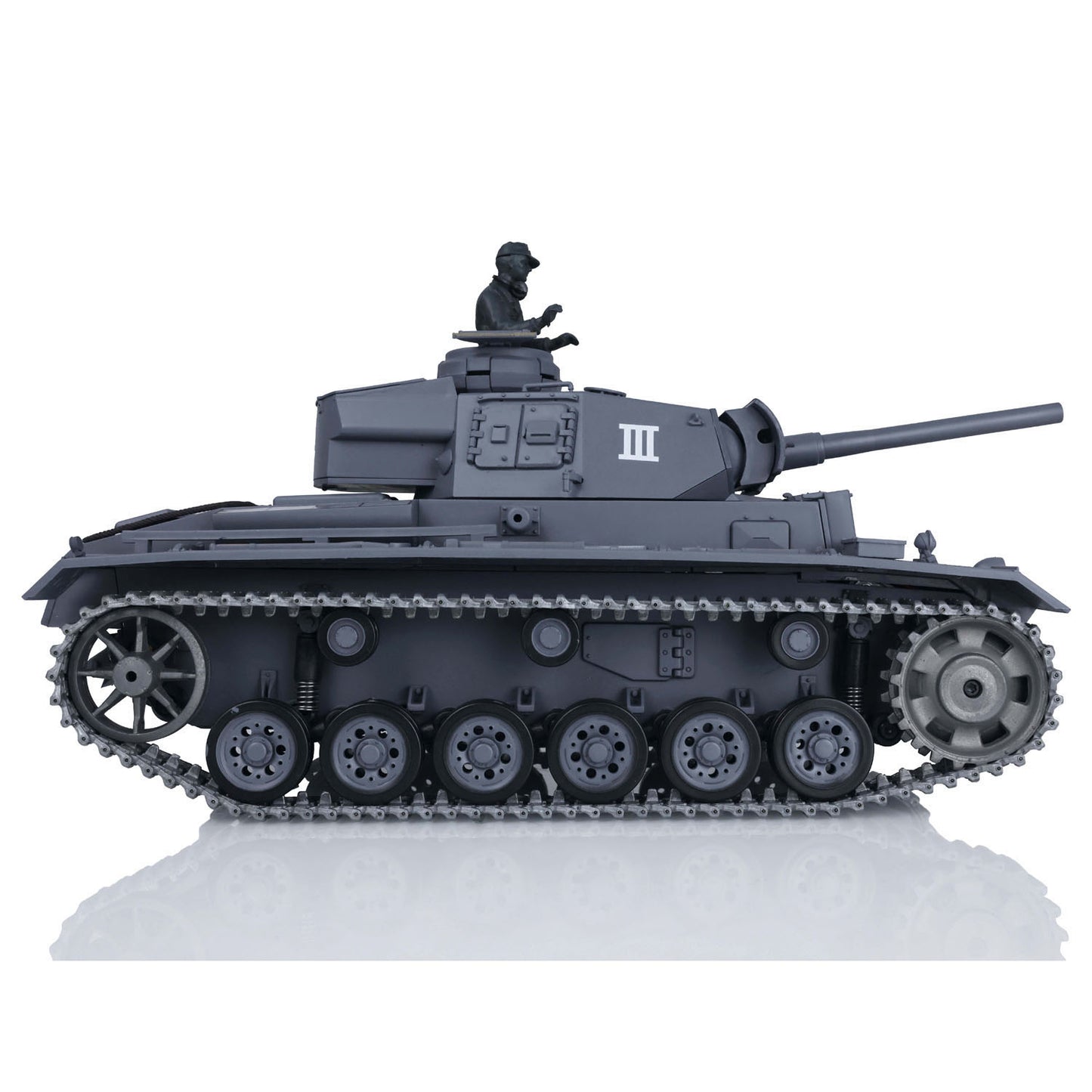 US Stock Henglong 1/16 7.0 Upgraded 3848 German Panzer III L RTR RC Tank BB Infrared Combat BB Smoke Metal Drive Idler Wheels Tracks Gearbox