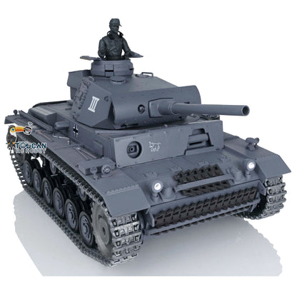 2.4G Henglong 1/16 Snow 7.0 Upgraded Panzer III L RTR RCC Radio Control Tank 3848 Metal Tracks Sprocket Wheels Infrared Combating System