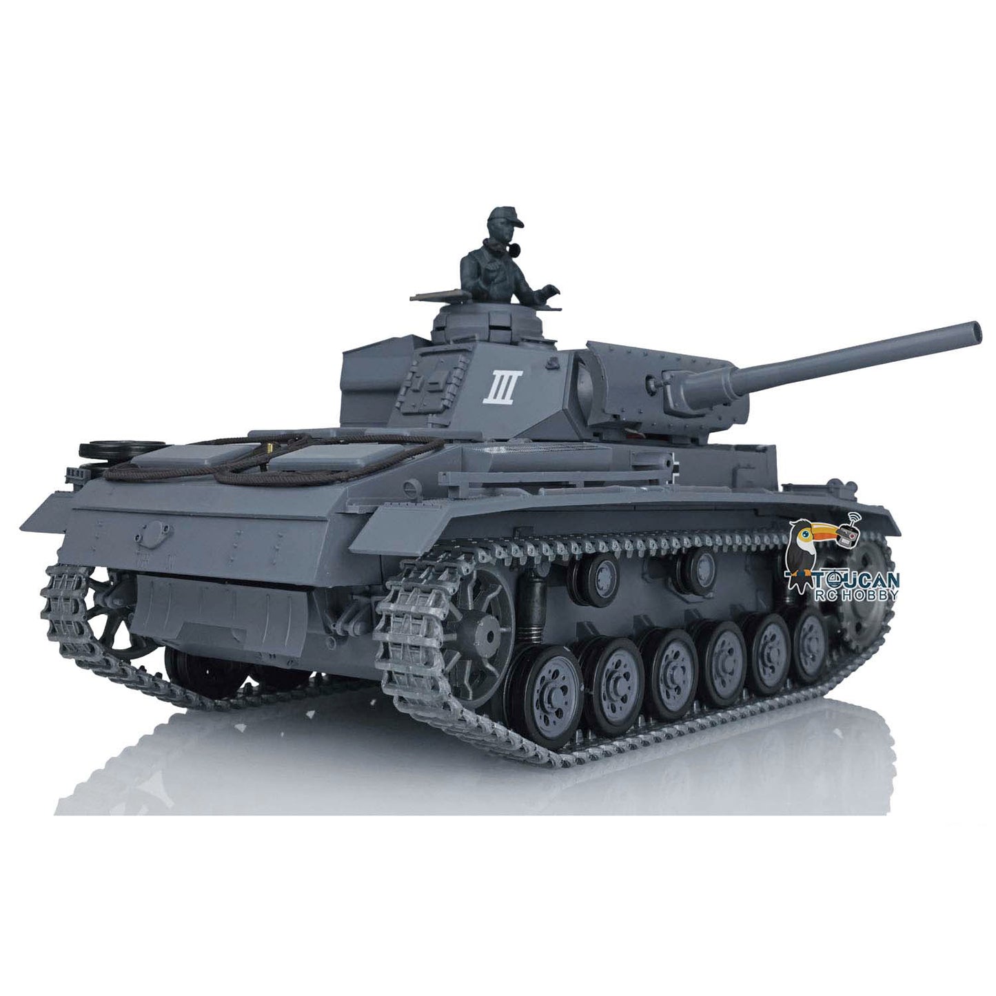 2.4G Henglong 1/16 Snow 7.0 Upgraded Panzer III L RTR RCC Radio Control Tank 3848 Metal Tracks Sprocket Wheels Infrared Combating System