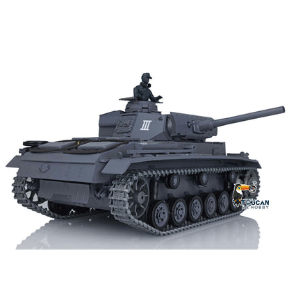 Henglong 2.4G 1/16 TK7.0 Promotion Panzer III L 3848 RTR RC Tank Smoke BB Infrared System Metal Sprockets Idlers Wheels Tracks Gearbox Barrel