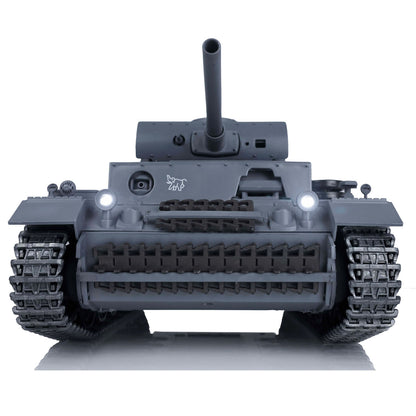 US Stock Henglong 1/16 7.0 Upgraded 3848 German Panzer III L RTR RC Tank BB Infrared Combat BB Smoke Metal Drive Idler Wheels Tracks Gearbox