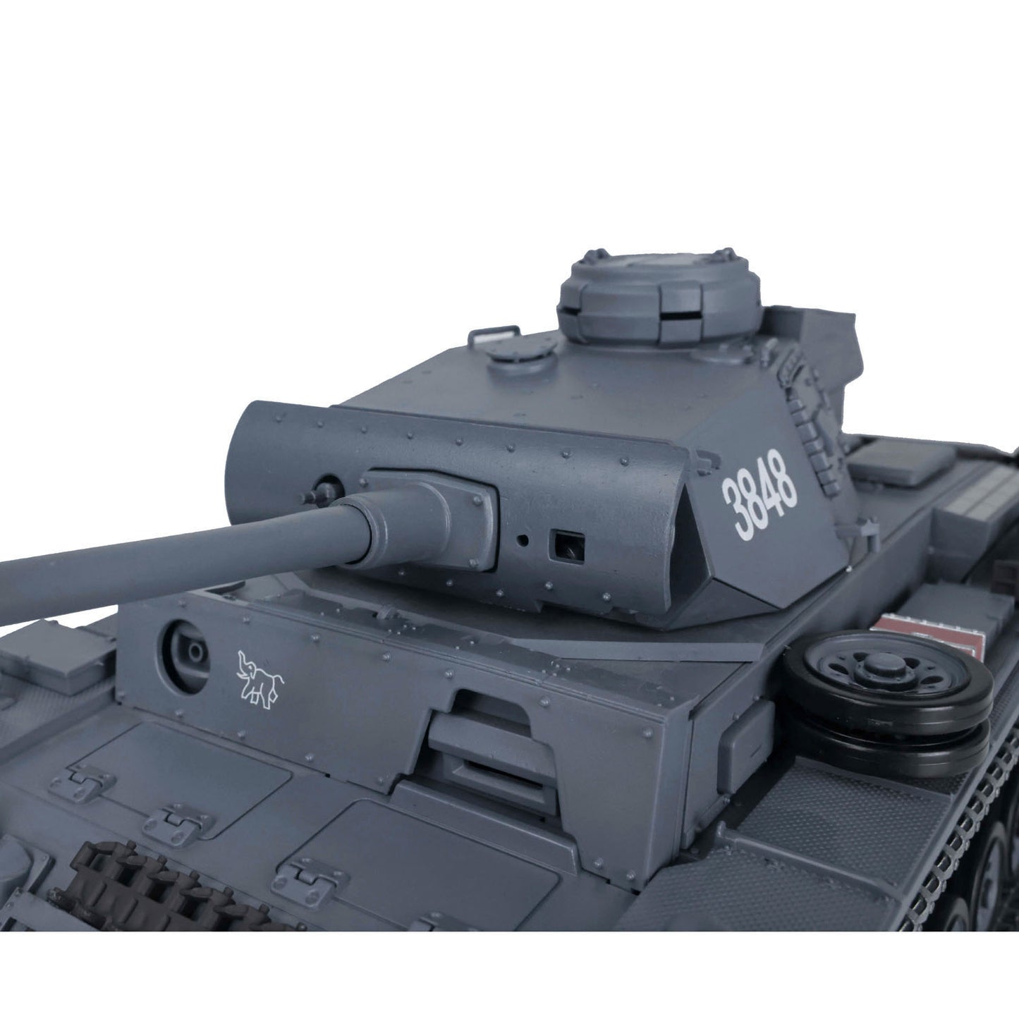 US Stock Henglong 1/16 7.0 Upgraded 3848 German Panzer III L RTR RC Tank BB Infrared Combat BB Smoke Metal Drive Idler Wheels Tracks Gearbox